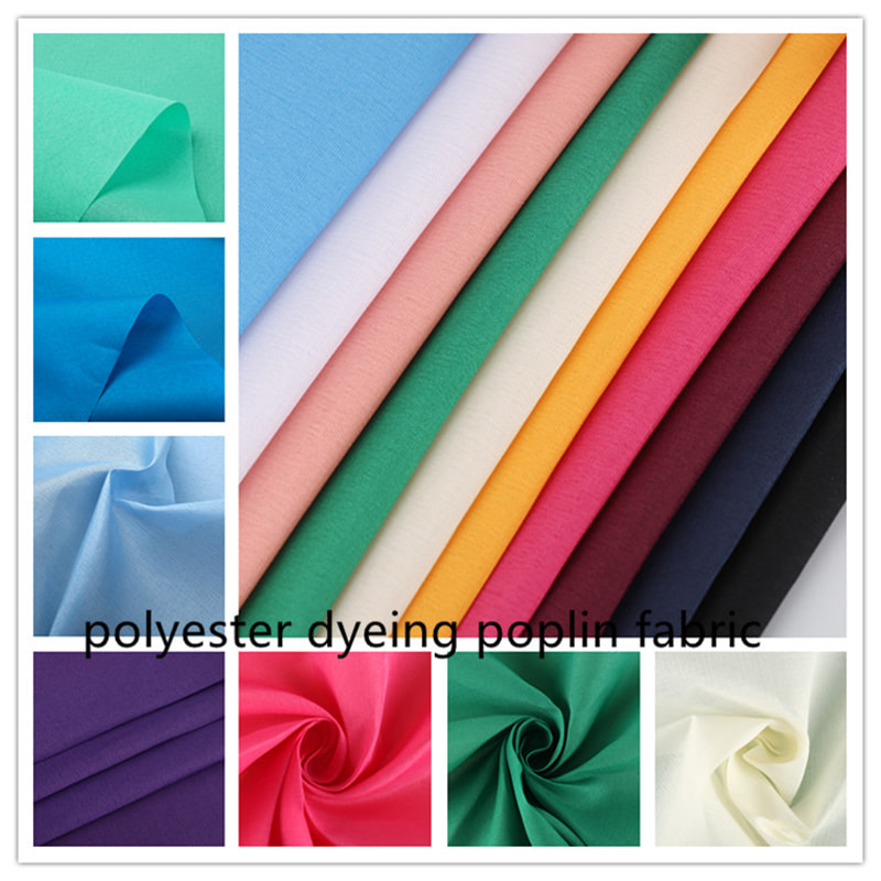 TMIE-08-5-2 ความกว้าง 112 ซม. น้ำหนักเบา 75GSM สีที่กำหนดเองและมากกว่า 100 สีย้อมผ้า Poplin โพลีเอสเตอร์ซับ